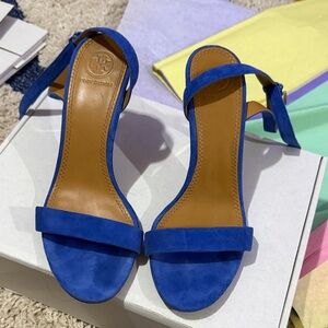 Tory Burch Royal Blue Heeled Sandals